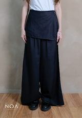 ICHIKA Linen Wrap Long Pants