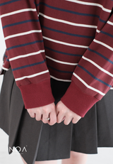 KASHI Striped Rugby Long Sleeve T-Shirt