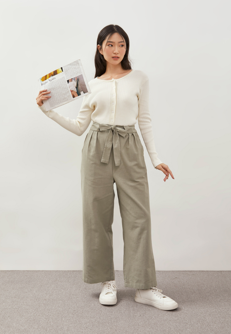 MARU Linen Pants - Green Sage