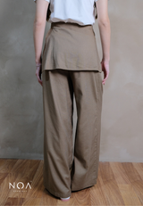 ICHIKA Linen Wrap Long Pants