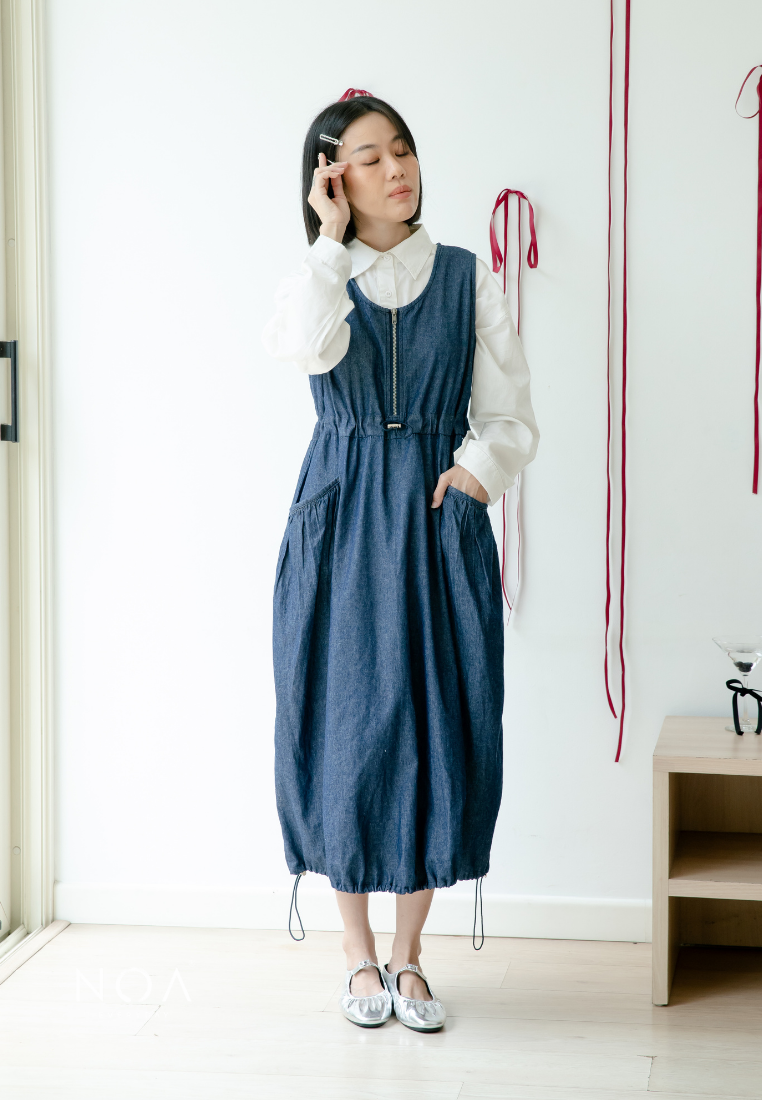 JINZU Denim Balloon Dress