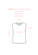 UZUKI Cotton 24s Sleeveless Boxy T-Shirt