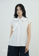 AINA Cotton Ribbon Sleeveless Blouse