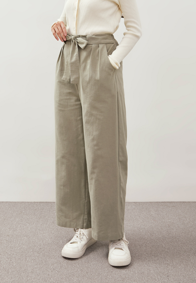 MARU Linen Pants - Green Sage