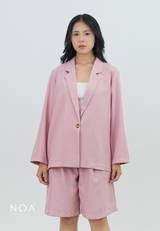KANARI Striped Long Sleeve Blazer