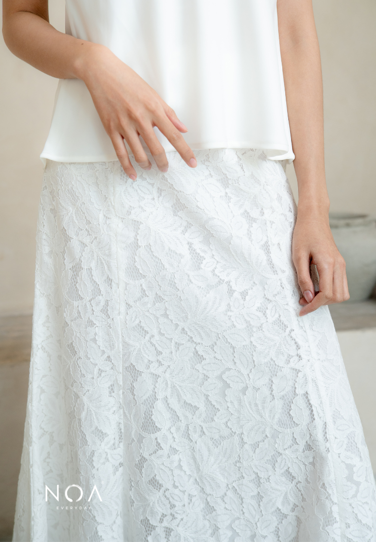 Pre-Order NOA X DHATU AKARI Lace Flared Skirt (Delivery 1 march)