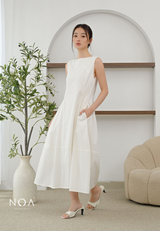 MIKA Cotton Sleeveless Flare Maxi Dress