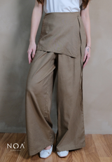 ICHIKA Linen Wrap Long Pants