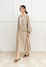 NOA X KUSUMANGGI - SUZI Sheer Look Midi Skirt with Inner