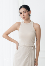 YORI Rib Backfit Tanktop - Cream