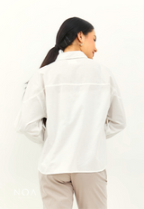 CHIYO Ruffle Sleeve Shirt - White