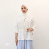 NATSU Linen Long Puff Sleeve Blouse