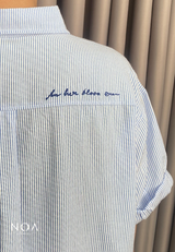 MIURA Striped Midi Shirt Dress