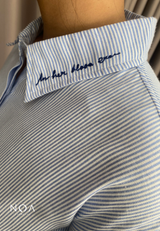 MIURA Striped Midi Shirt Dress