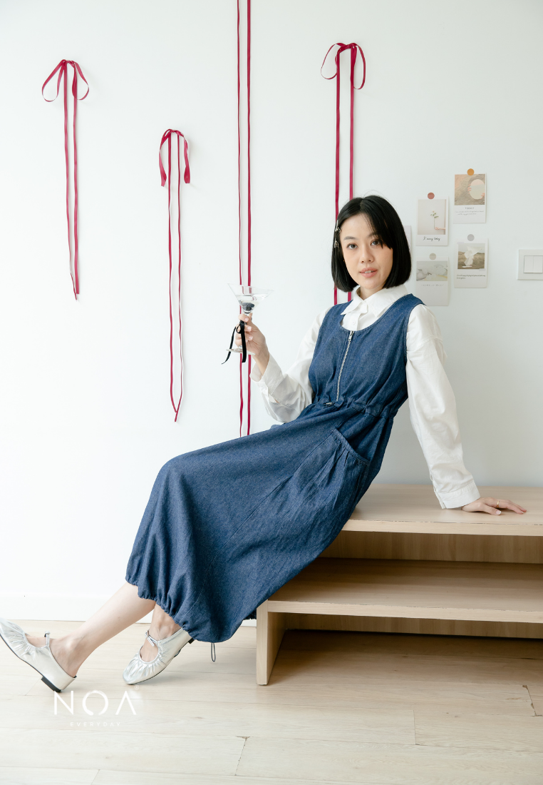 JINZU Denim Balloon Dress