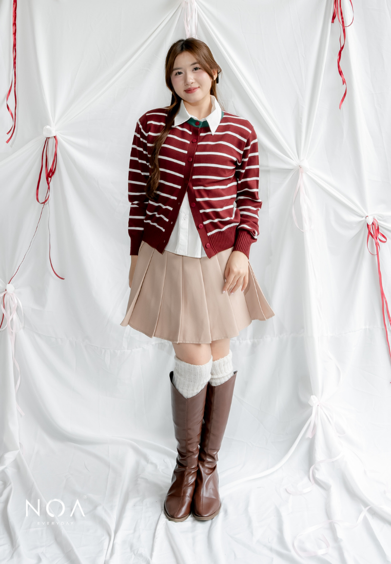 UME Basic Stripes Knitted Cardigan