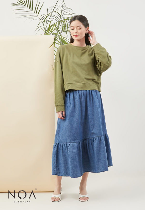Deals ~ SANAKO Basic Long Sleeves Blouse - Olive