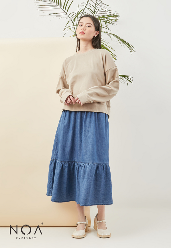 Deals ~ SANAKO Basic Long Sleeves Blouse - Mocca