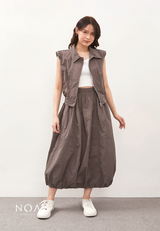 NOA STUDIO - KAZUE Nylon Vest - Grey