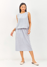 FUJITA Basic Sleevless Blouse - Blue Baby