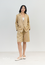 KANARI Striped Long Sleeve Blazer