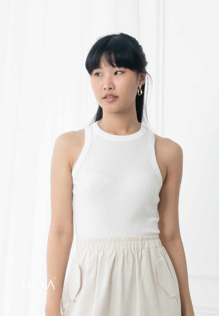 YORI Rib Backfit Tanktop - White