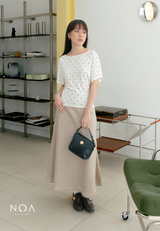 SEKA Rayon Dots Boatneck T-Shirt