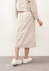 HIKARU Midi Wrap Skirt - Light Cream