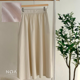 NOAeveryday | MIZU Nylon Maxi Skirt | Bawahan Wanita | Rok Panjang Saku Wanita Bahan Nylon