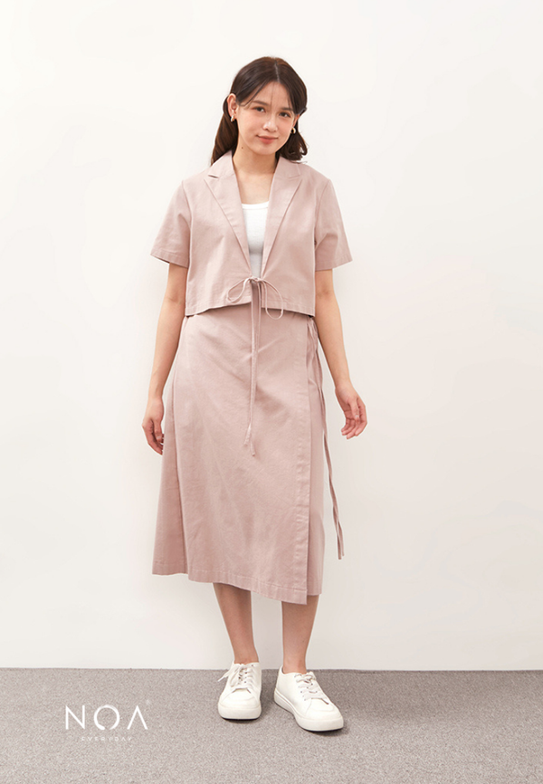 HIKARU Midi Wrap Skirt - Dusty Pink