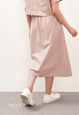 HIKARU Midi Wrap Skirt - Dusty Pink