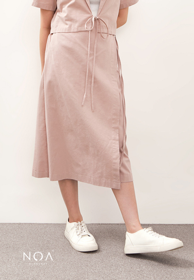 HIKARU Midi Wrap Skirt - Dusty Pink