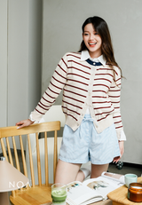UME Basic Stripes Knitted Cardigan
