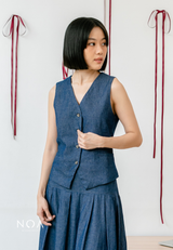 JINZU Denim Button Vest