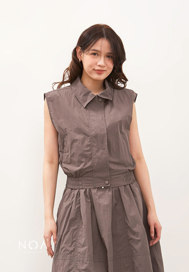 NOA STUDIO - KAZUE Nylon Vest - Grey