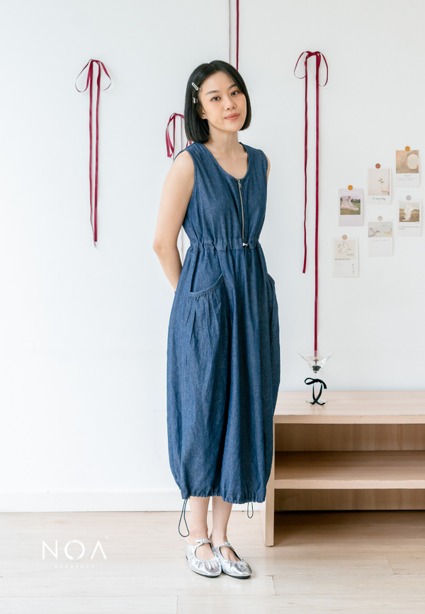 JINZU Denim Balloon Dress