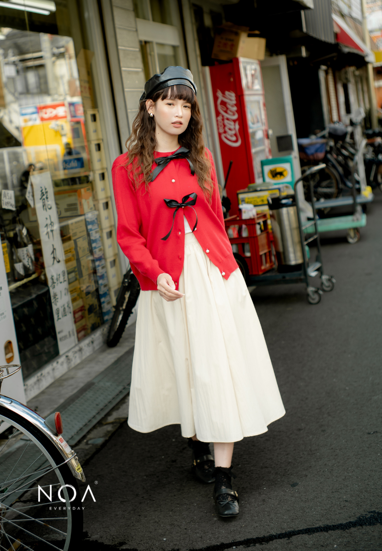 MIZUKA Nylon Midi Skirt