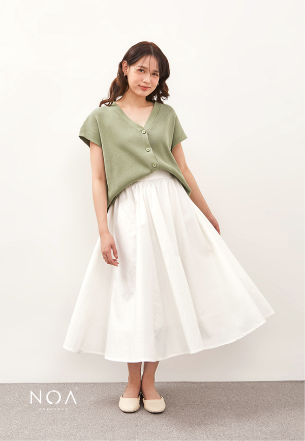 KAZUNA Midi Skirt - White