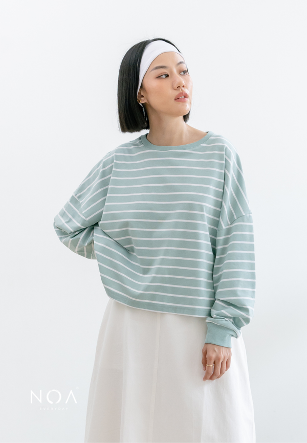 ETSU Striped Boxy Longsleeve T-Shirt