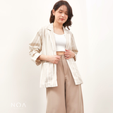 NOA STUDIO - RYOTA Stripes Linen Blazer - Cream