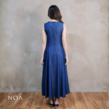 NAGIYA Denim Sleveeless Maxi Flared Dress