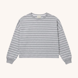 NOAeveryday | ETSU Striped Boxy Longsleeve T-Shirt | Atasan Wanita | Kaos Garis Lengan Panjang Wanita