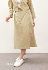 HIKARU Midi Wrap Skirt - Light Green