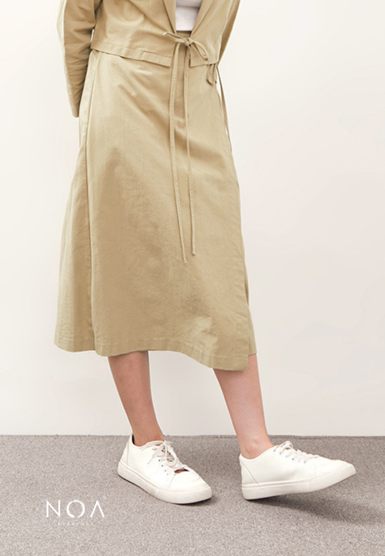 HIKARU Midi Wrap Skirt - Light Green