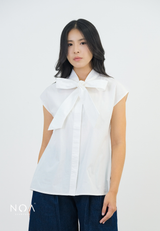 AINA Cotton Ribbon Sleeveless Blouse