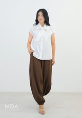 AINA Cotton Ribbon Sleeveless Blouse