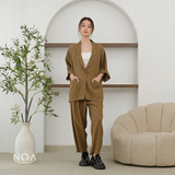 ICHIKA Basic Linen Balloon Ankle Pants