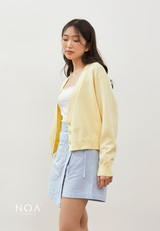 HOTARU Button Knitted Cardigan - Light Yellow