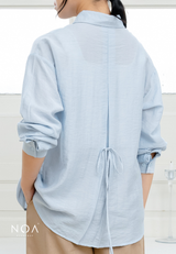 NOA X KUSUMANGGI - ARUMI Sheer Look Oversized Long Sleeve Shirt