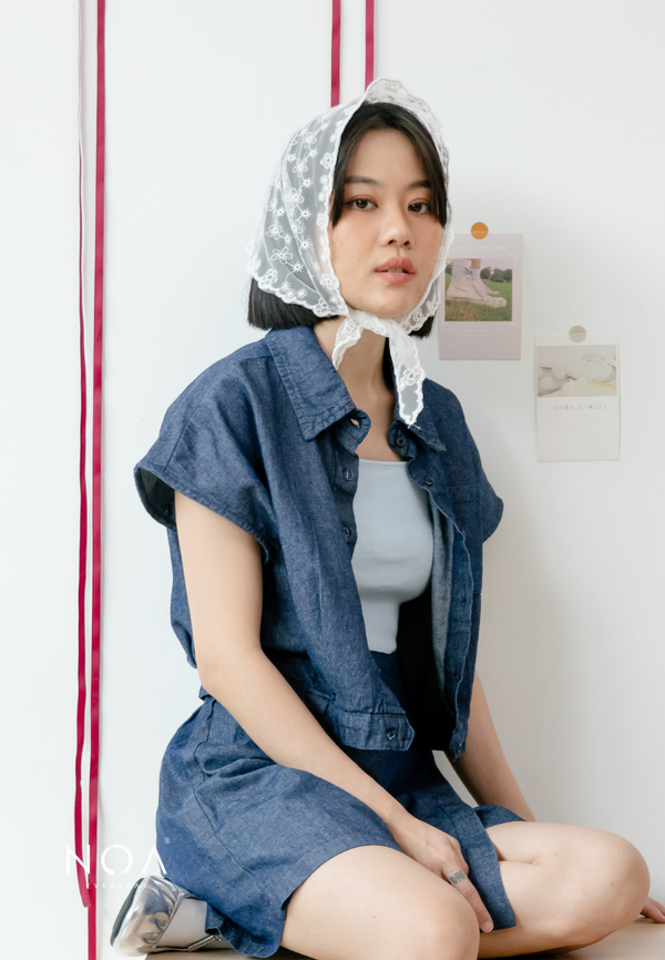 JINZU Denim Boxy Shirt